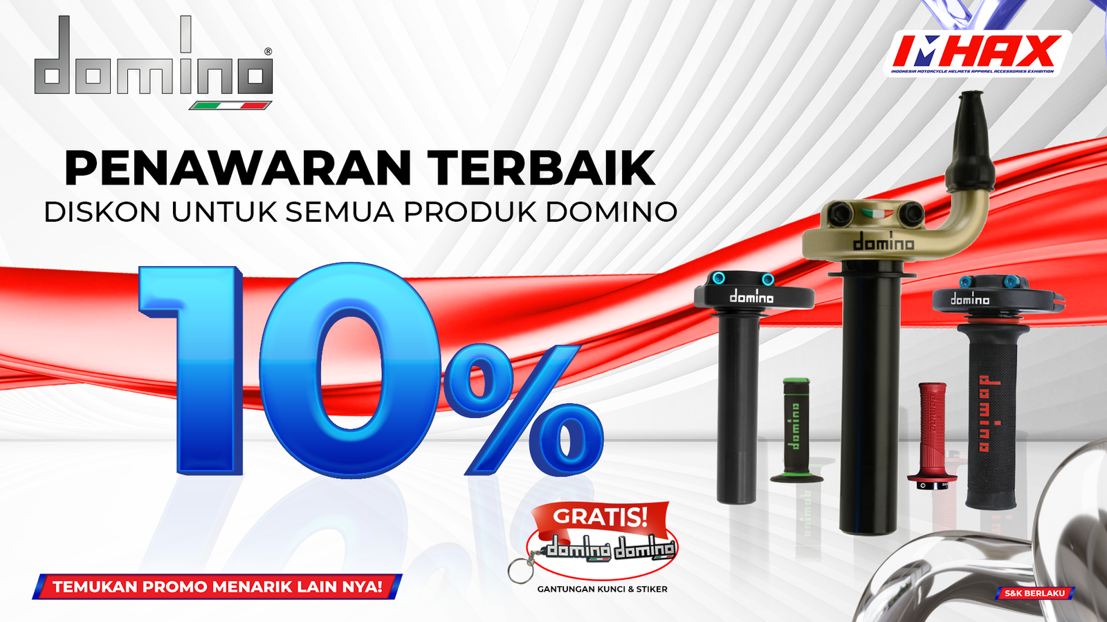 Diskon 10% Semua Produk Domino