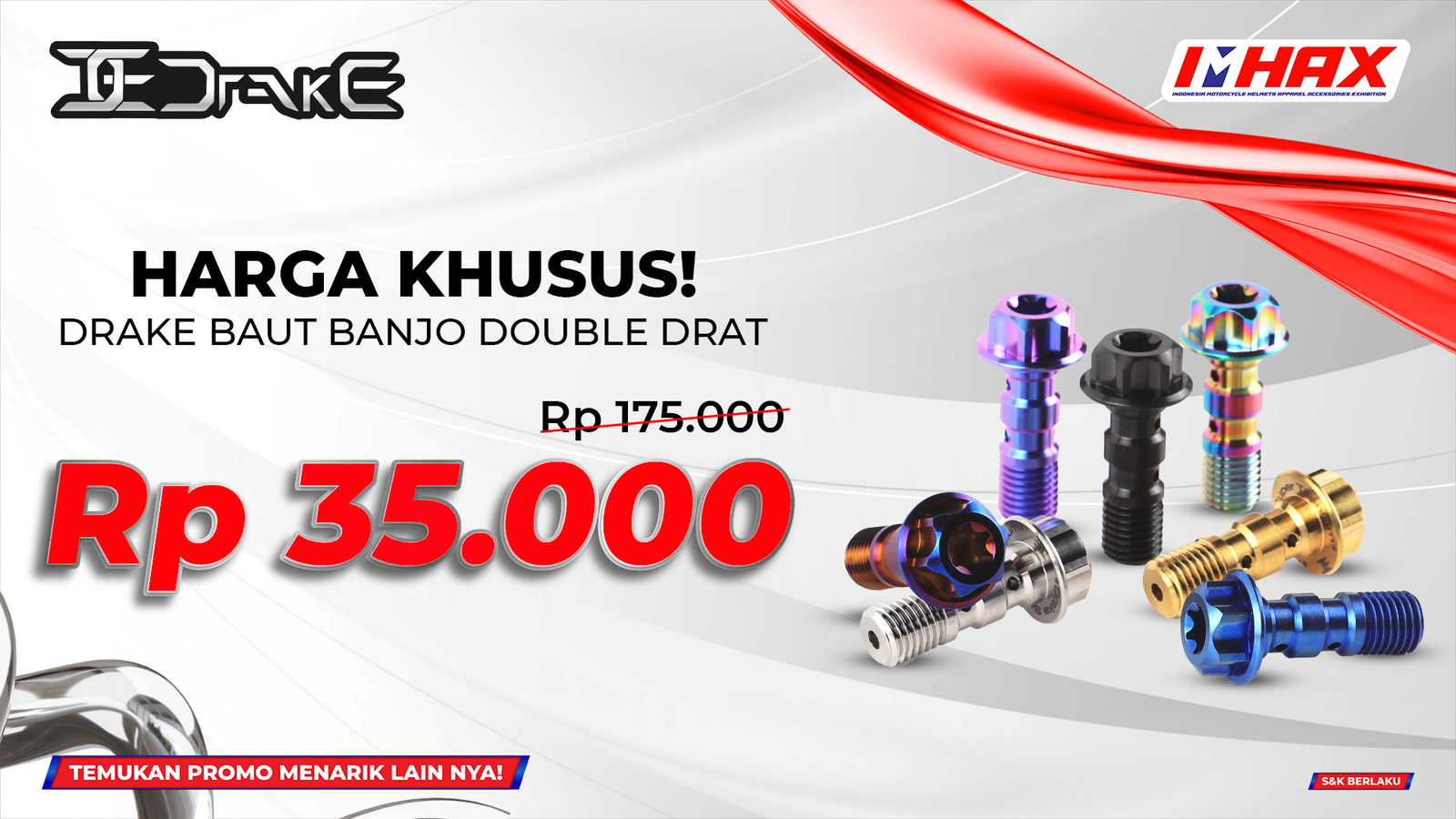 Baut Banjo Double Drat Rp35.000
