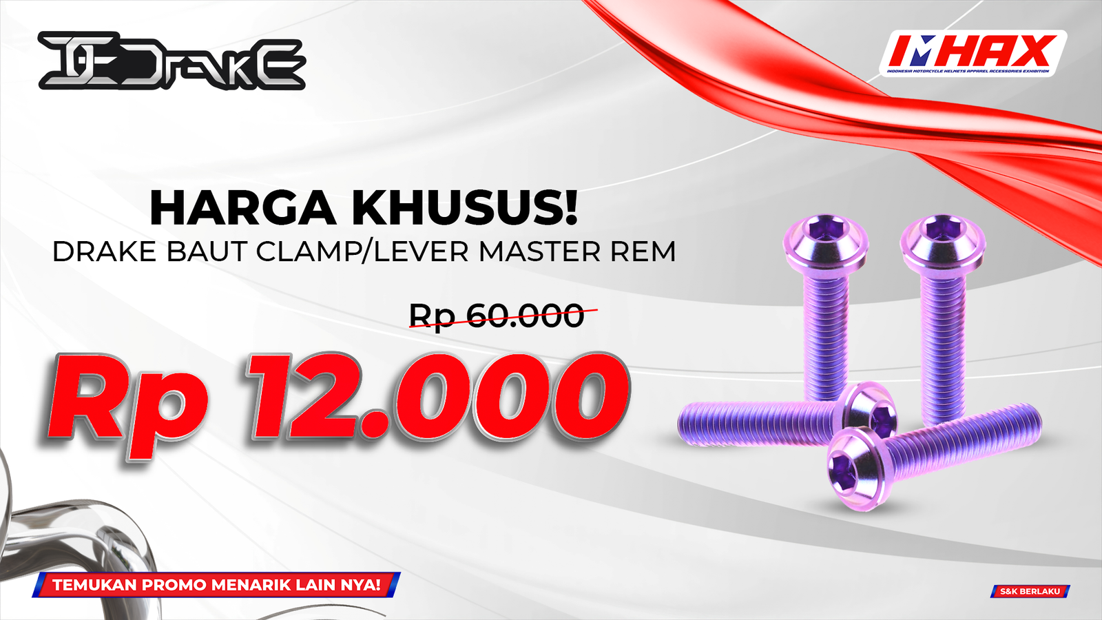 Baut Clamp/Lever Master Rem Rp12.000