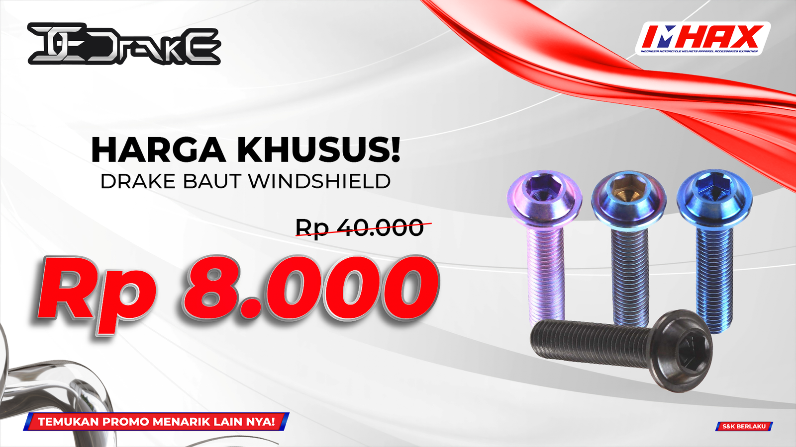 Baut Windshield Rp8.000