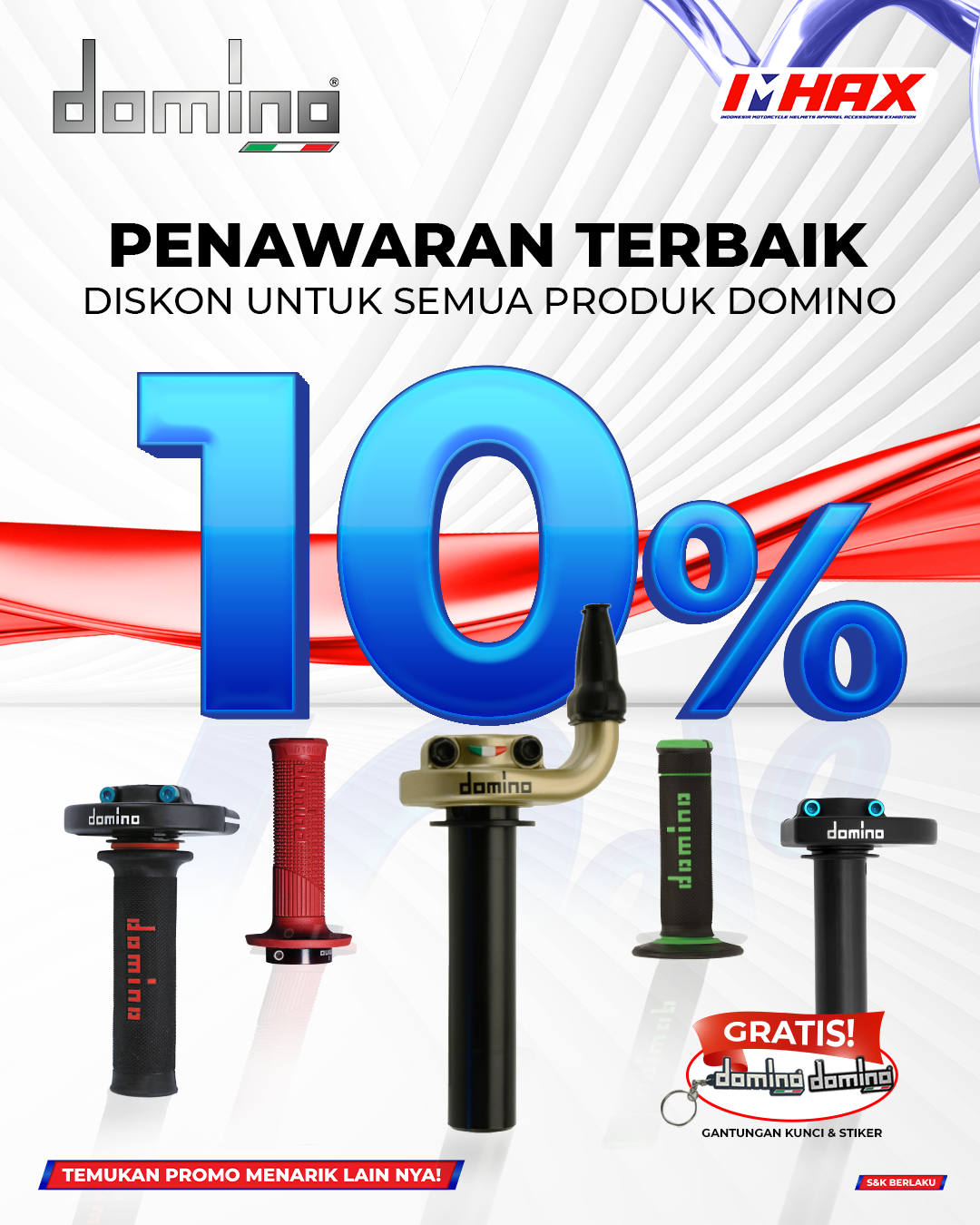 Diskon 10% Semua Produk Domino