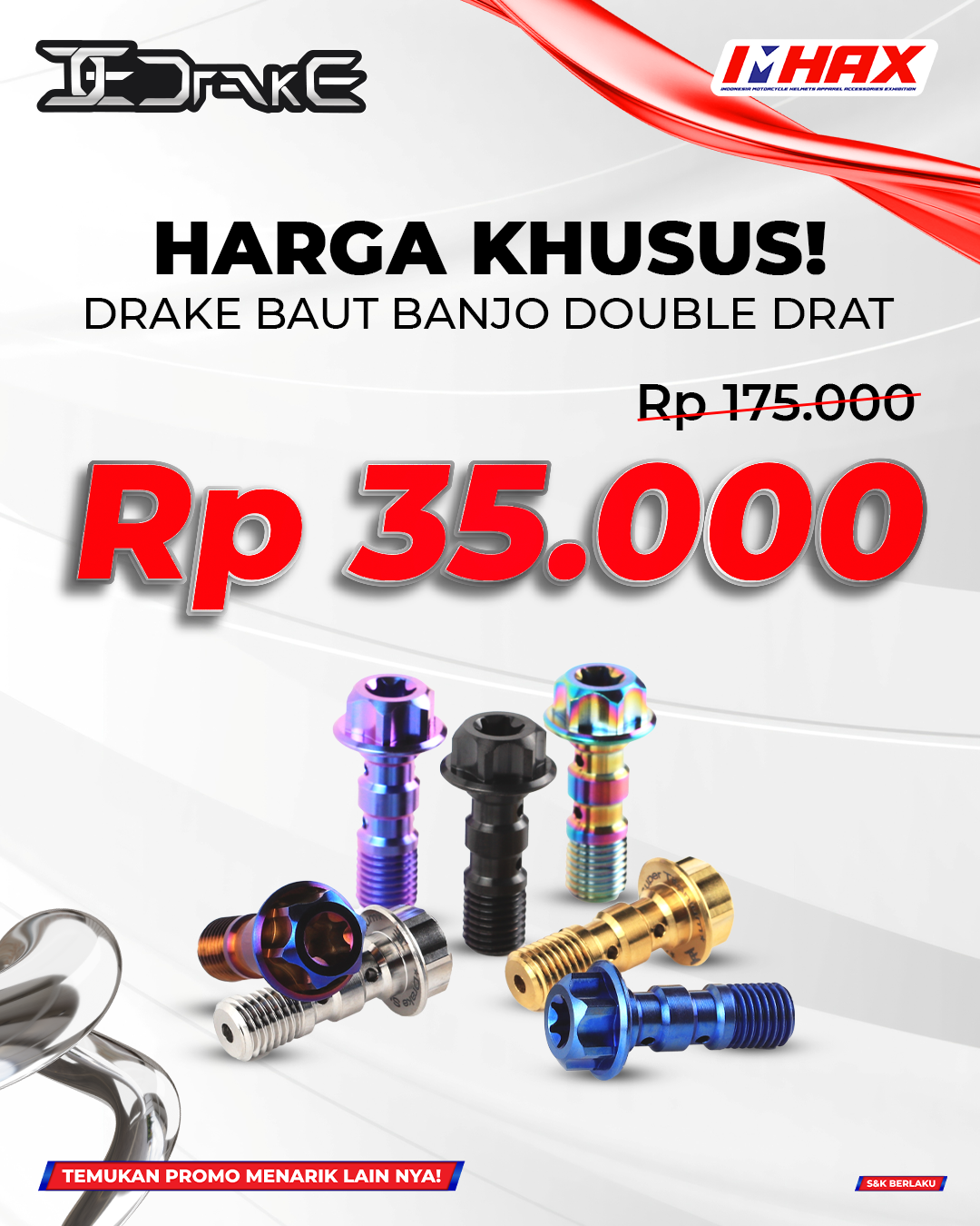 Baut Banjo Double Drat Rp35.000