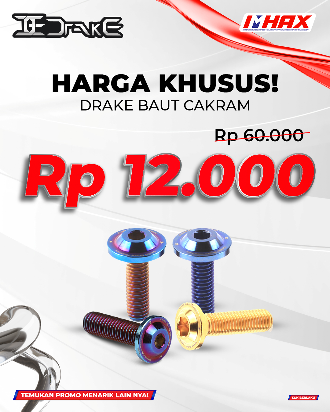 Baut Cakram Rp12.000